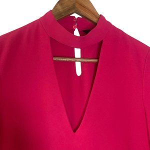 V Neck Cut Out Tulip Sleeve Blouse